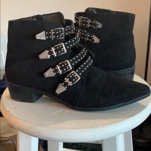 Black Studded Booties